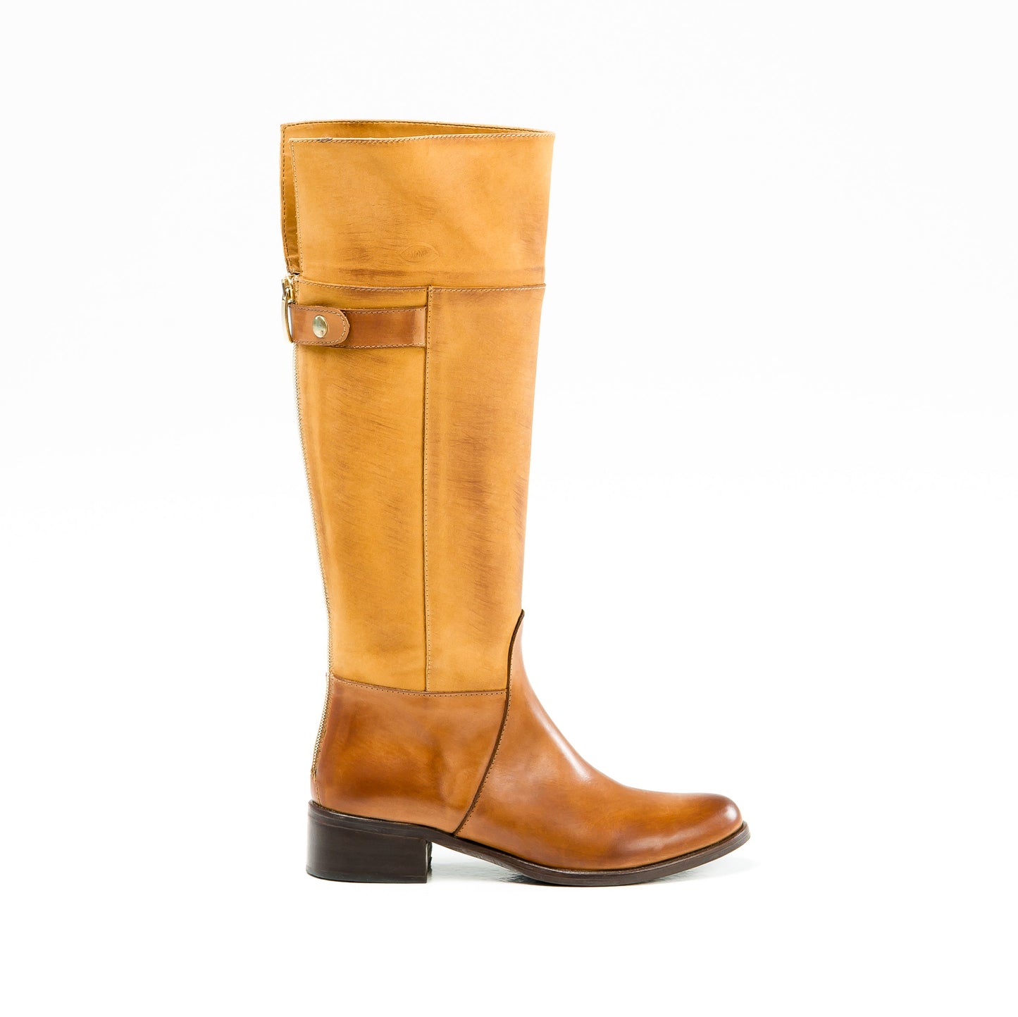 Georgina knee-length flat leather boots