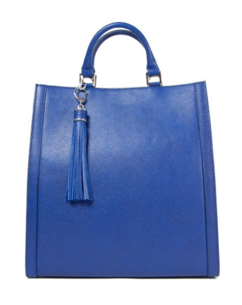 Malia tall leather tote