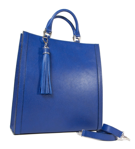 Malia tall leather tote